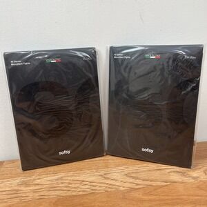 2‎ Pairs Sofsy The Rita Opaque Microfiber Tights in Black Size 2-Small NEW
